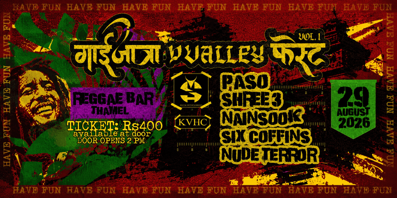Gai Jatra Valley Fest Vol. 1 – Live Music & Reggae Festival at Reggae Bar Thamel