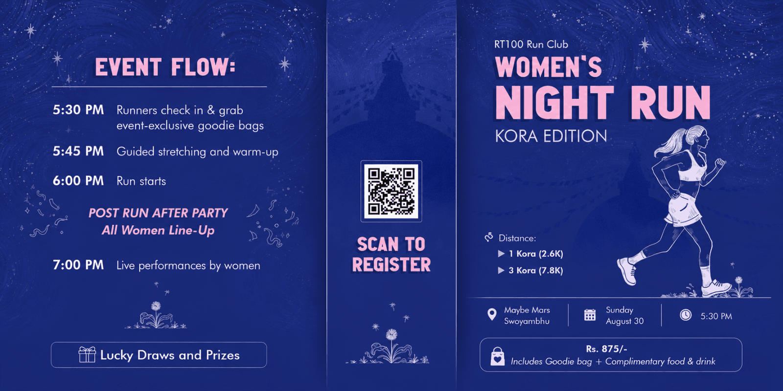 RT100 Run Club Women’s Night Run – Kora Edition 2026 | Kathmandu