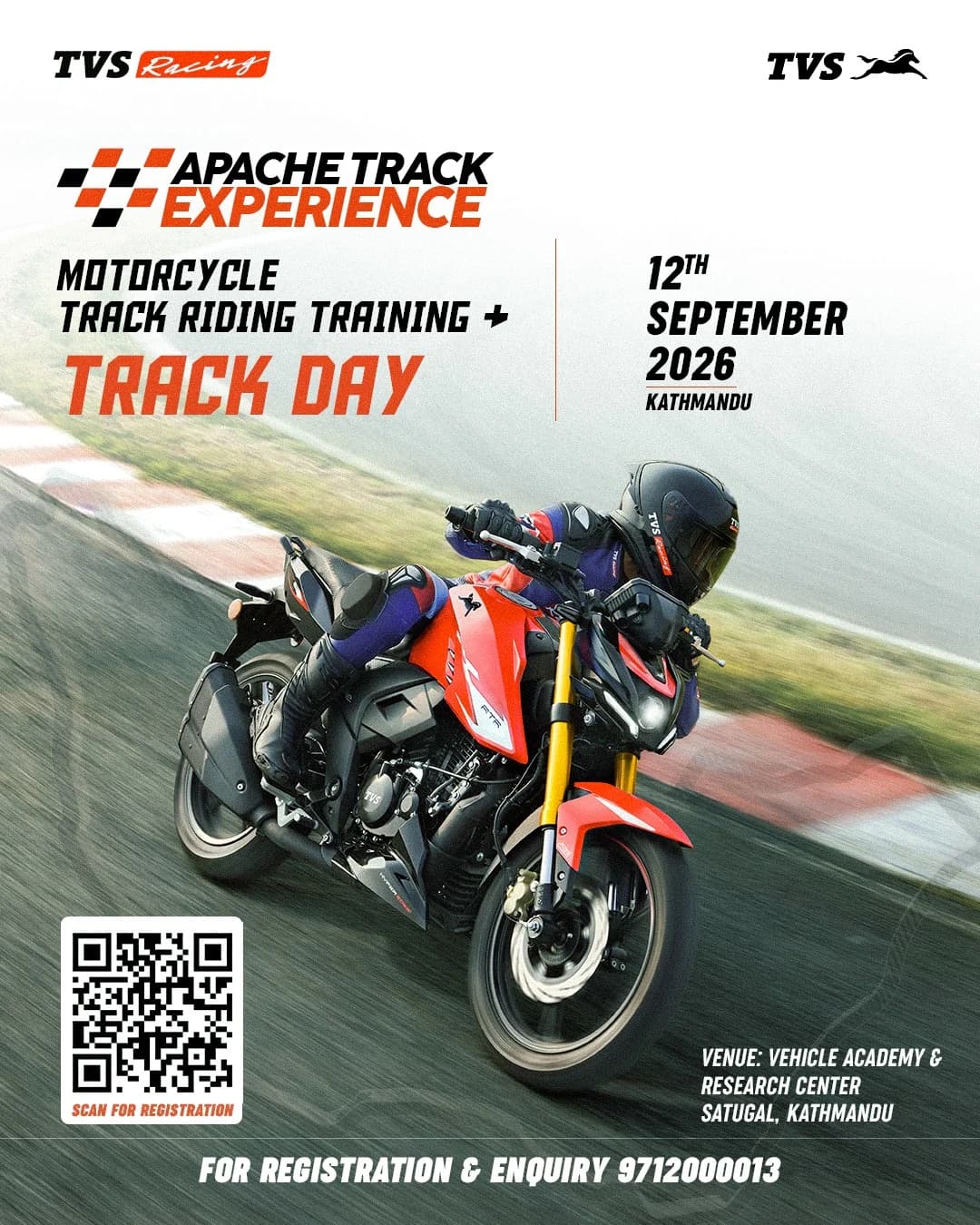 TVS Apache Track Experience poster