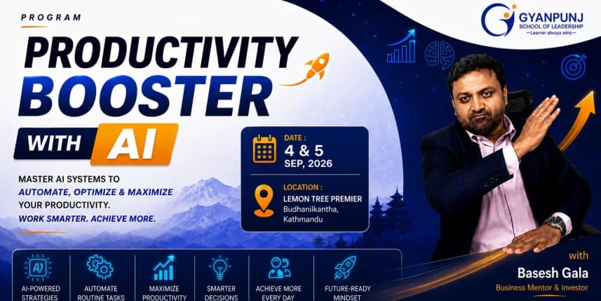 Buisness booster with AI poster