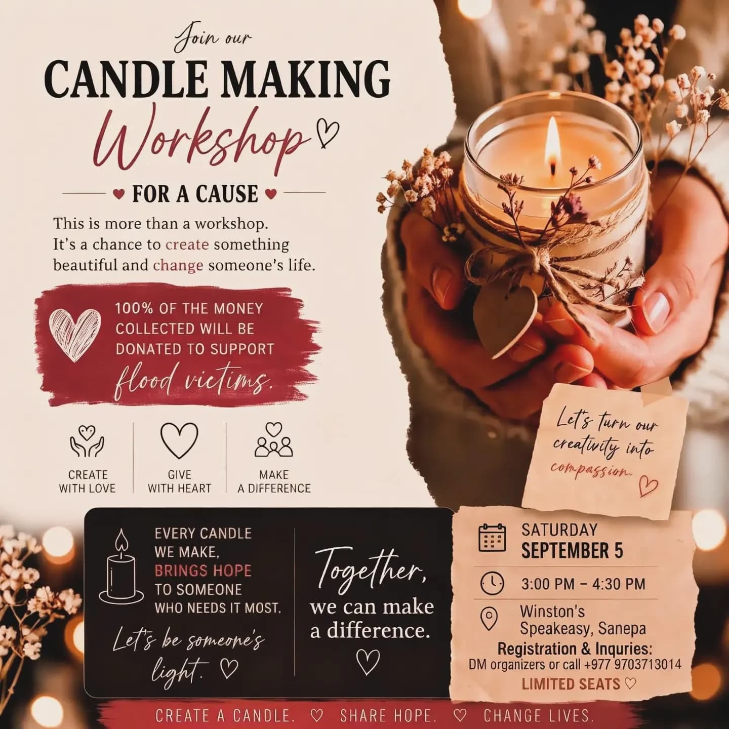 Candle Making Workshop at Winston's Speakeasy poster