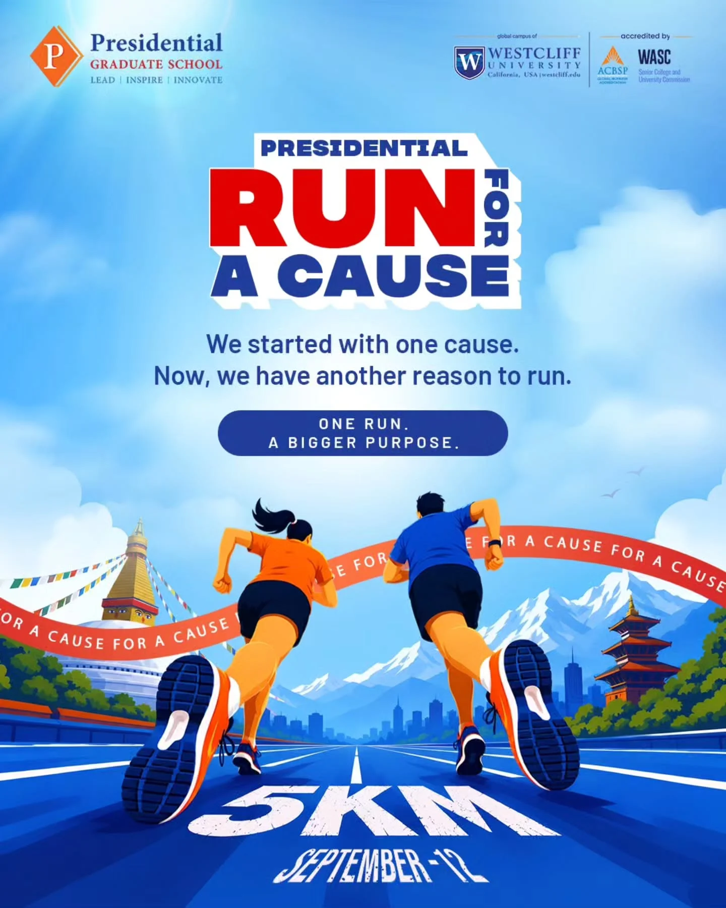 Presidential Run for a Cause 2026 – 5KM Charity Run in Kathmandu poster