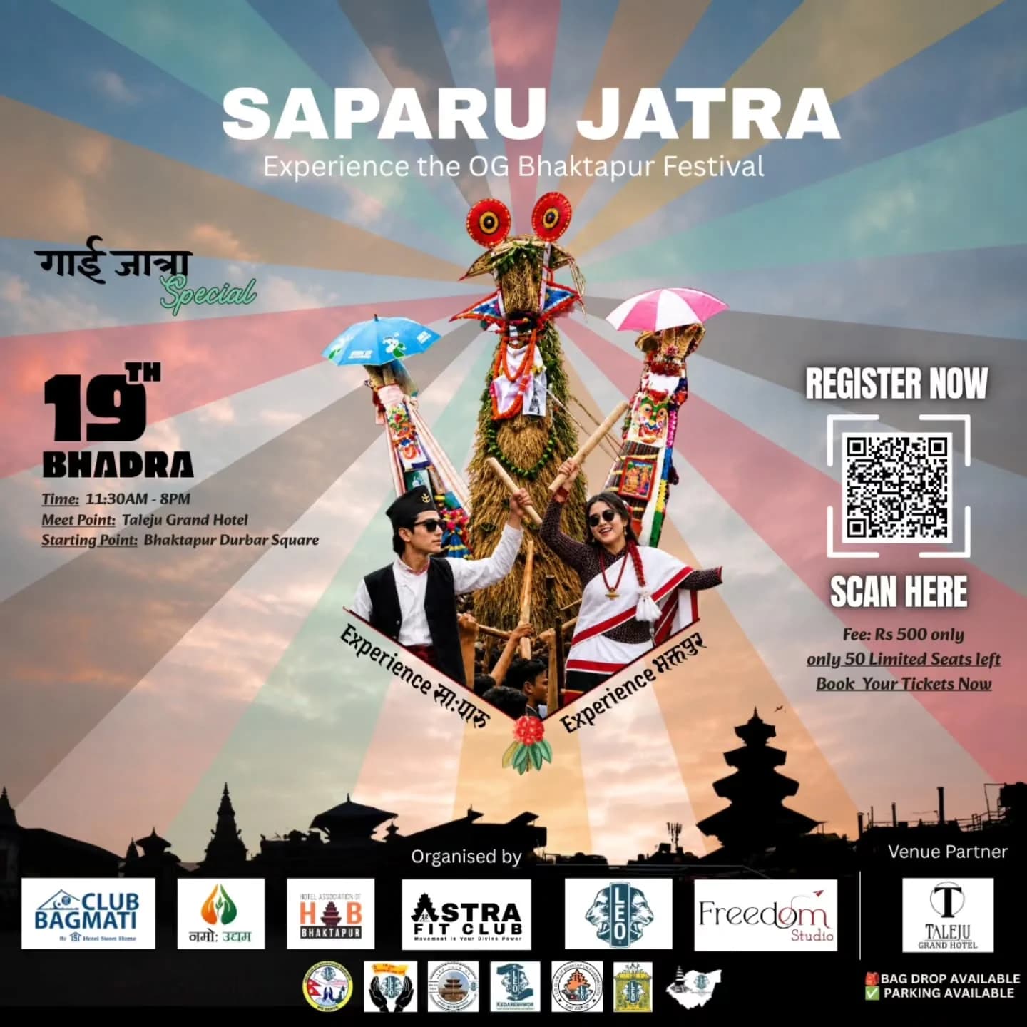 Saparu Jatra - Experience the OG Bhaktapur Festival poster