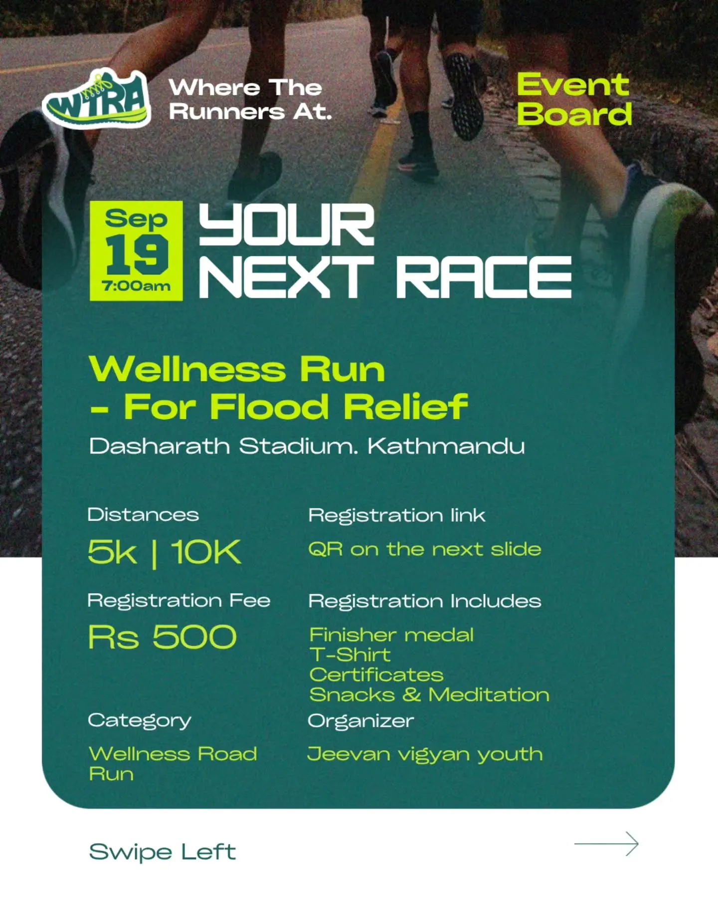 Wellness Run — For Flood Relief poster