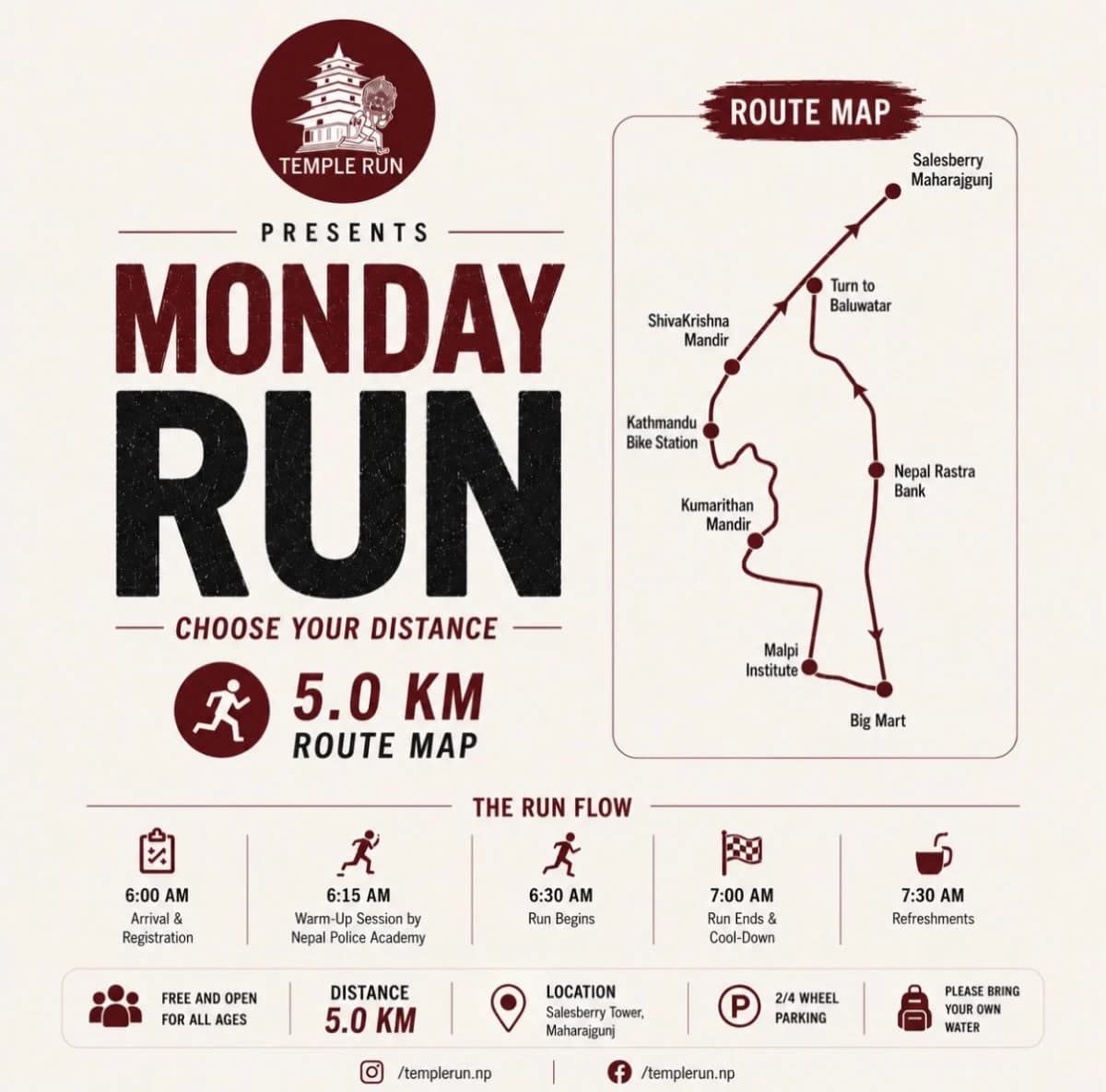 Monday Run poster