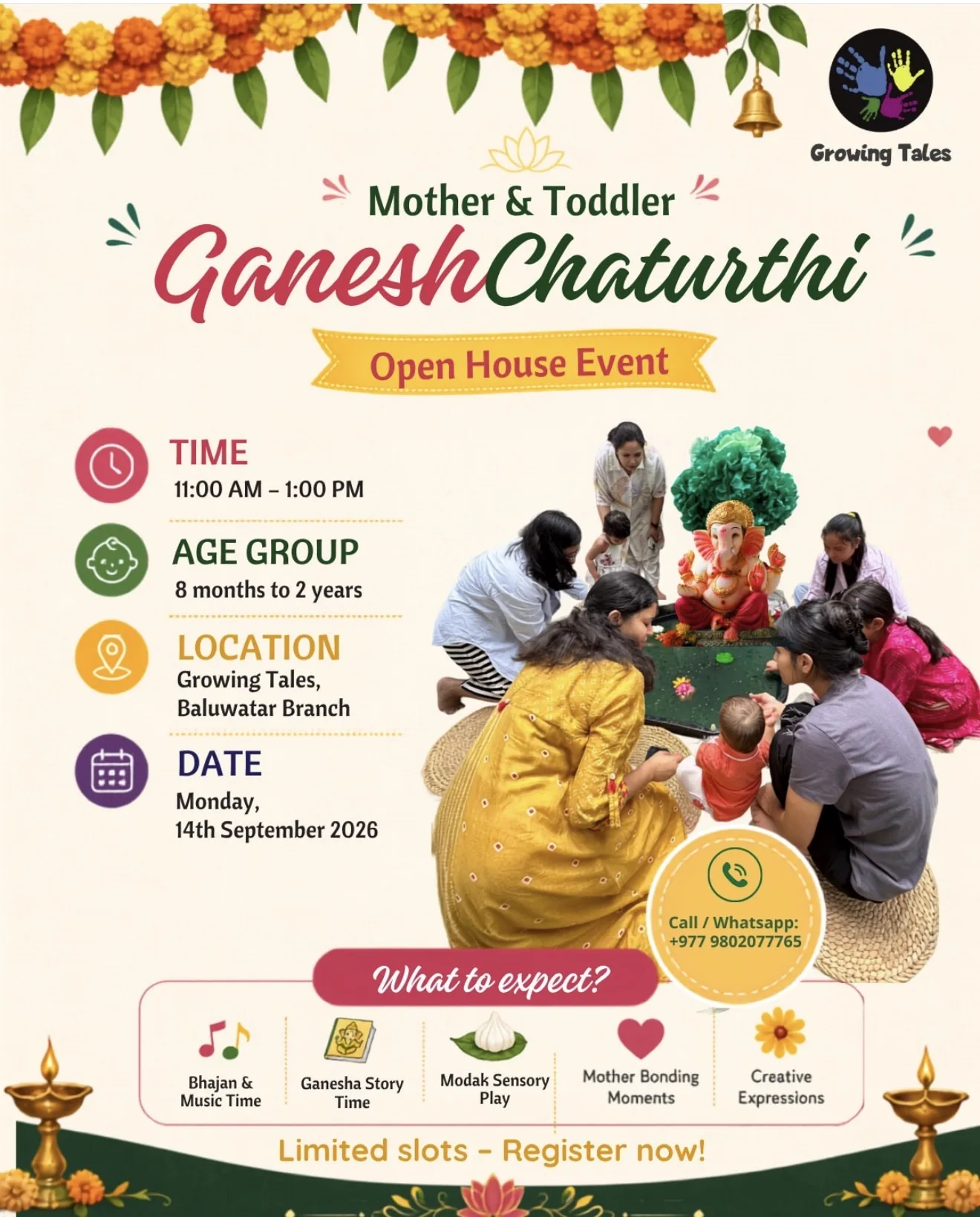 Mother & Toddler: Ganesh Chaturthi Open House Event poster