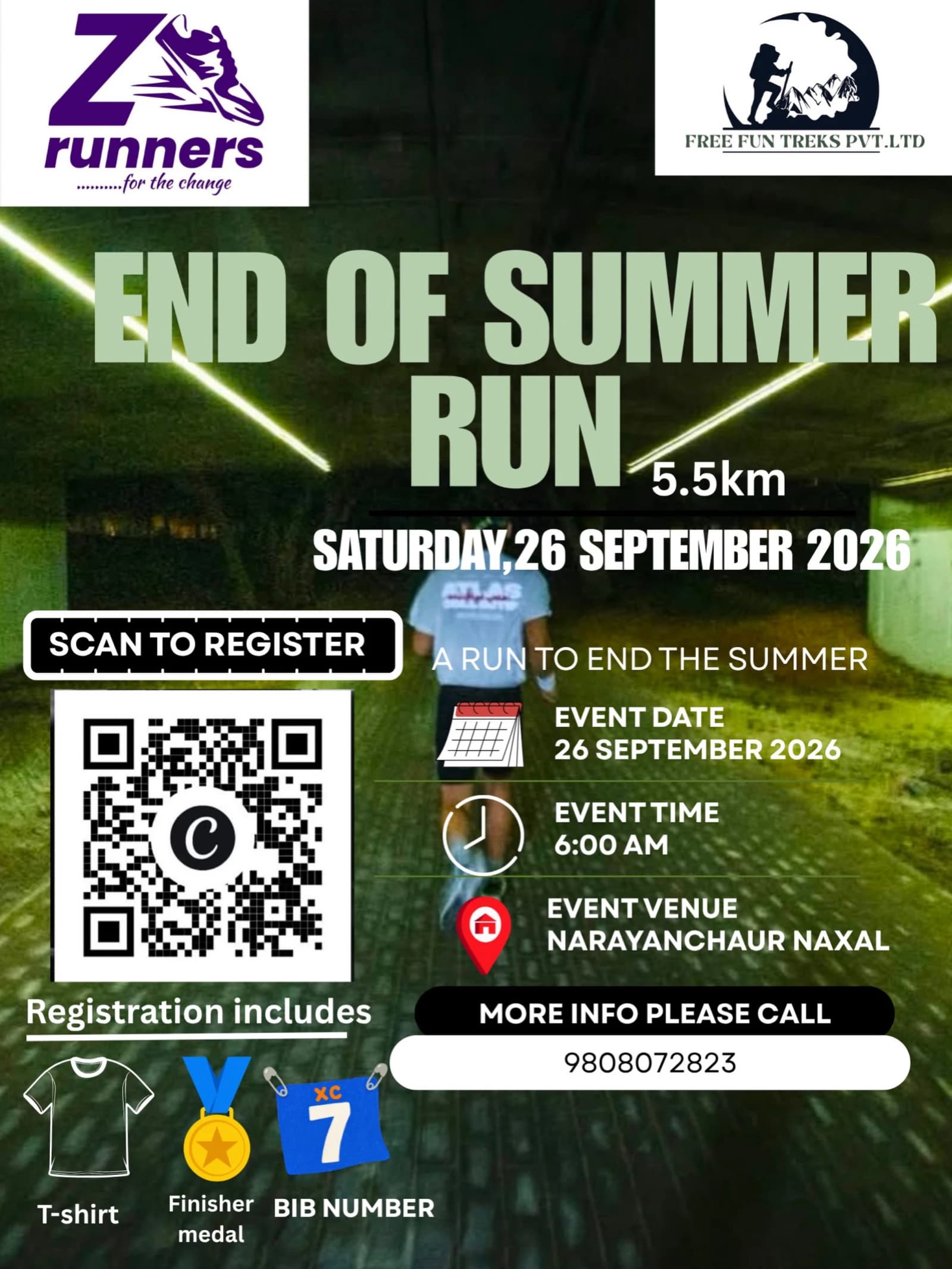 End of Summer Run 2026 poster