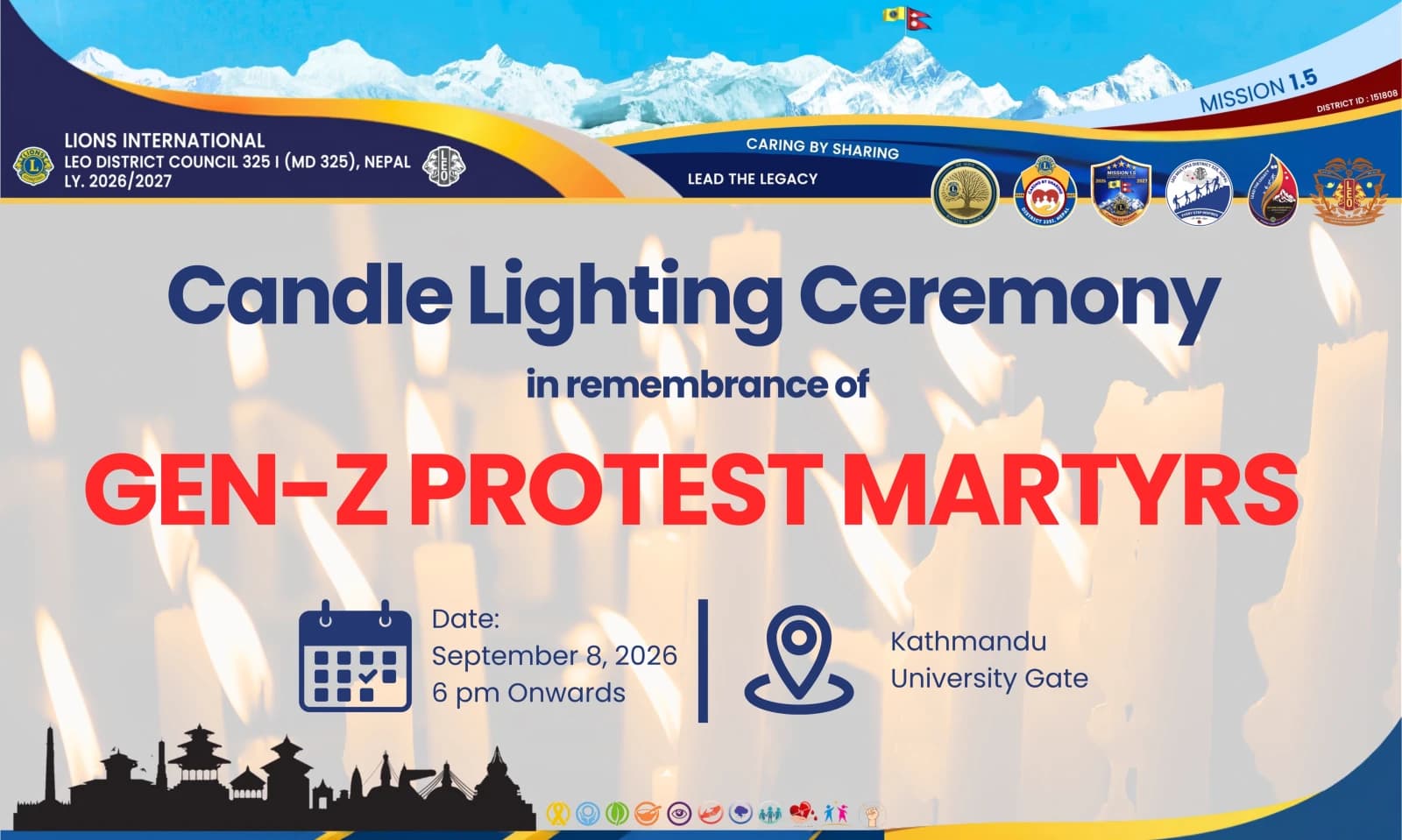 Candlelight Ceremony in Remembrance of Gen Z Martyrs poster