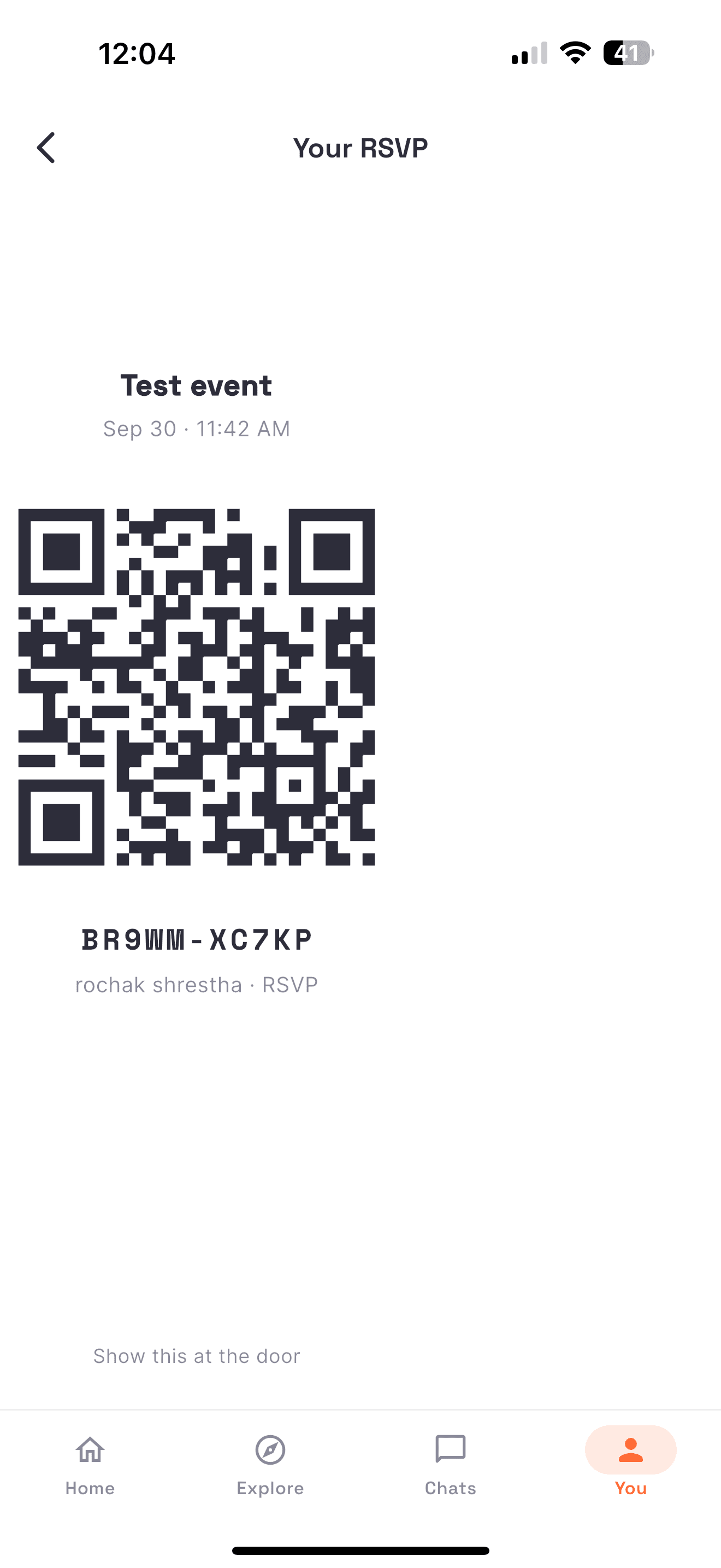 Test event poster