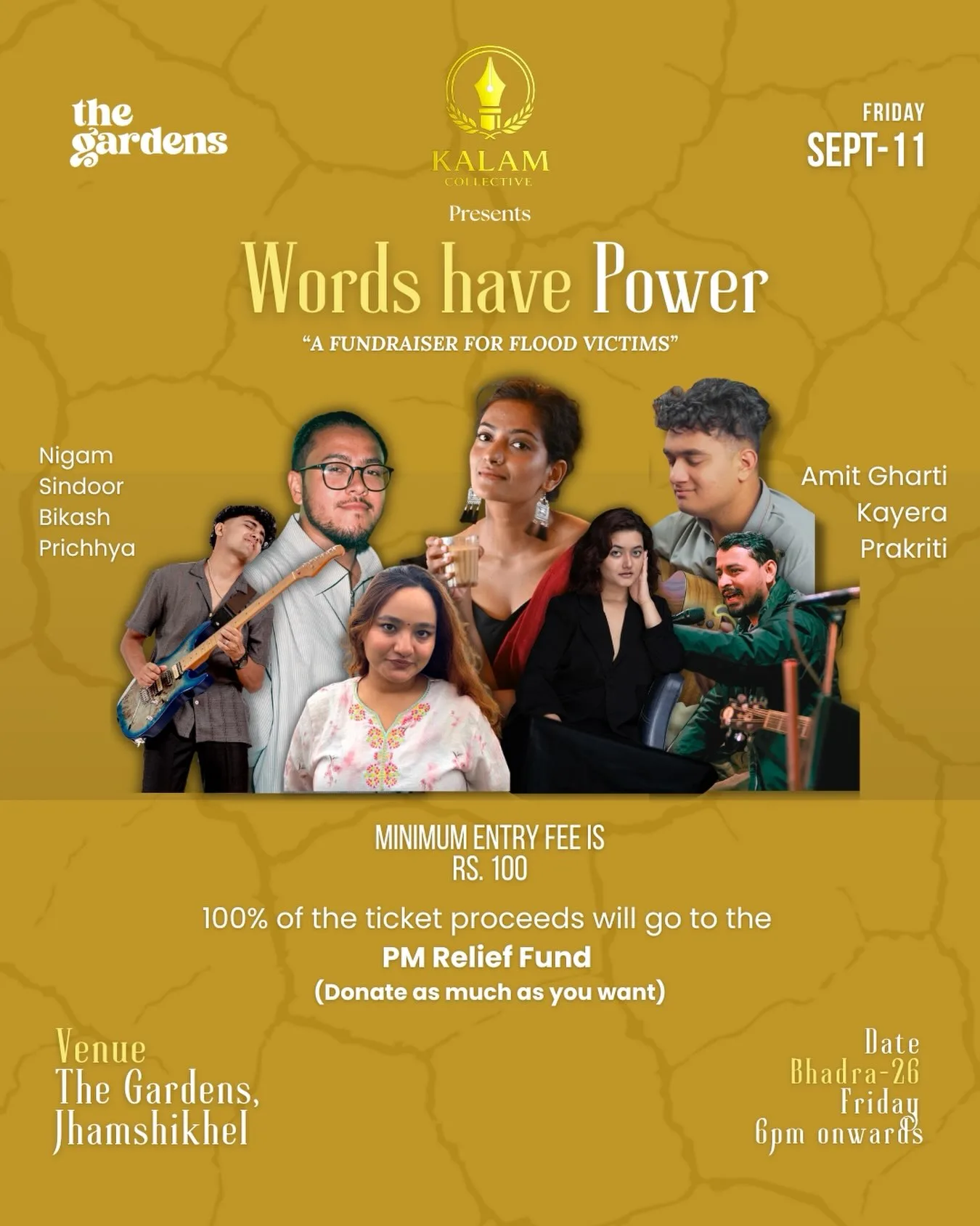 The Gardens || Kayera's Kalam Fundraiser Event poster