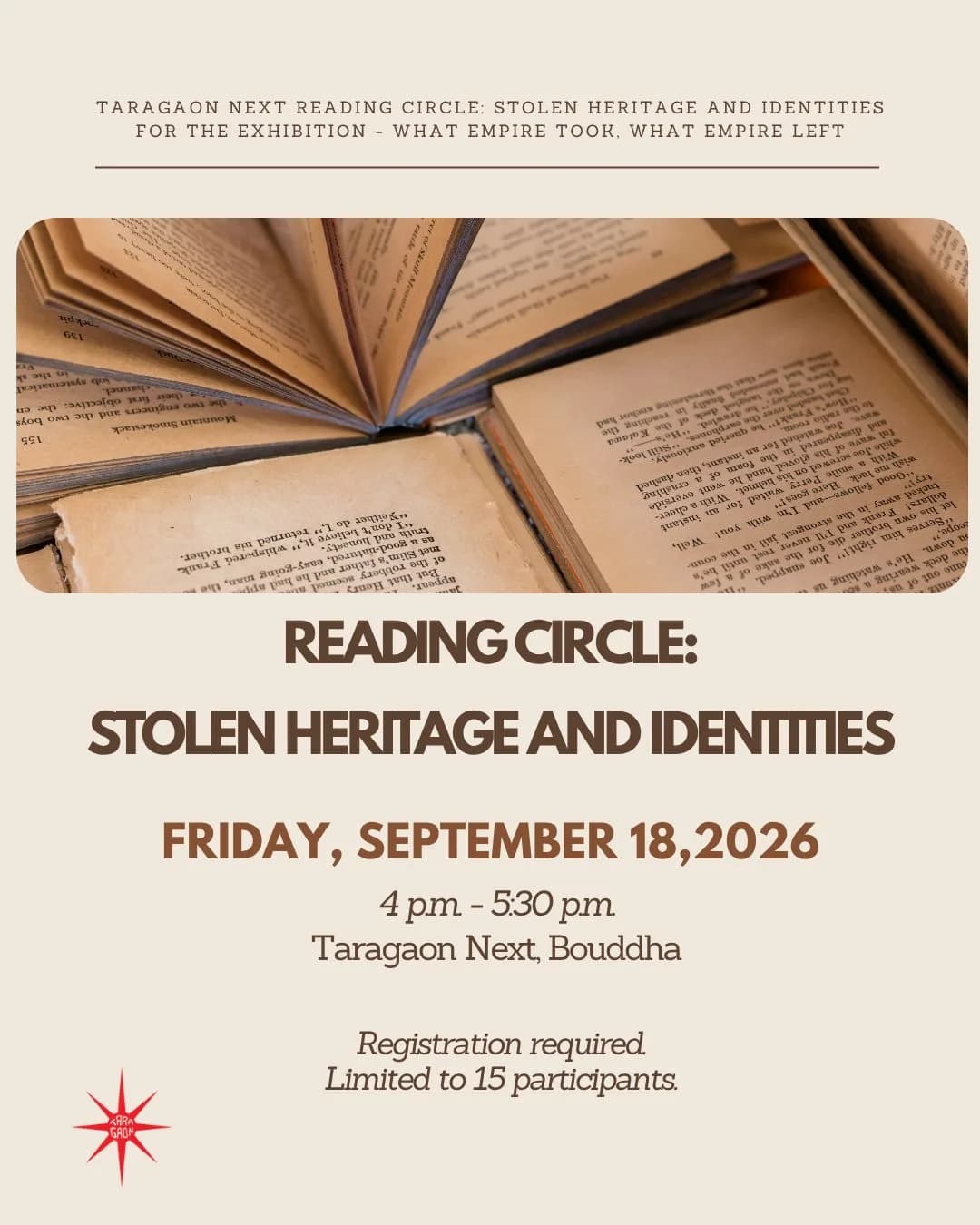 Reading Circle: Stolen Heritage and Identities poster