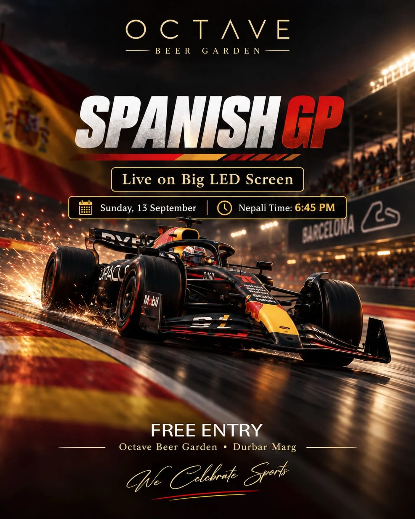 Spanish GP Live on Big LED Screen poster