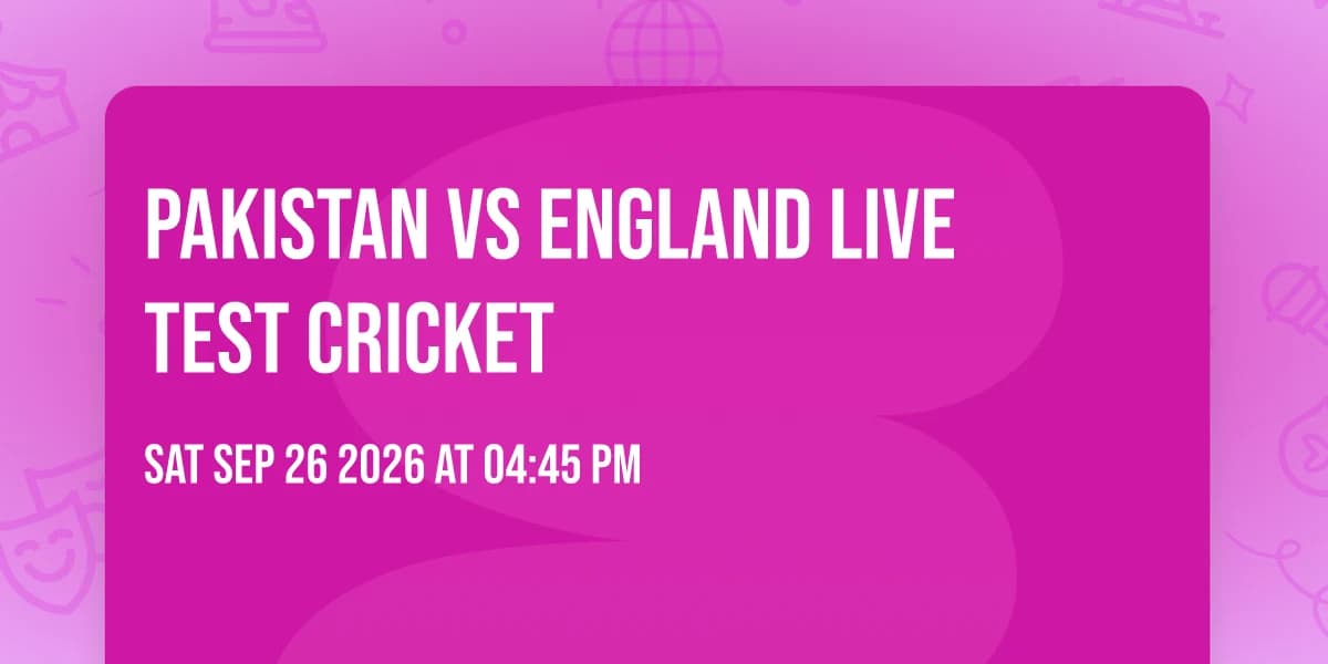 pakistan vs england LIVE test cricket 🏏 poster