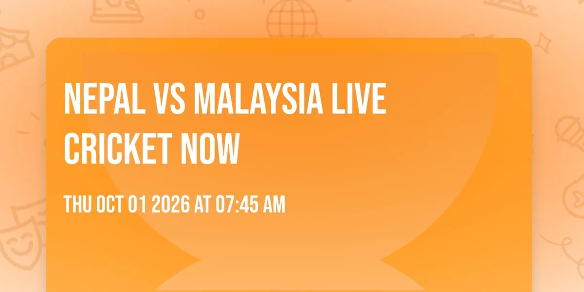 Nepal vs Malaysia live cricket 🏏 now poster
