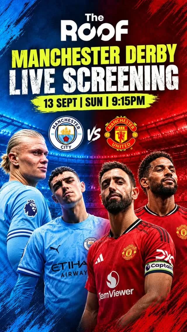 Manchester Derby — Live at The Roof poster