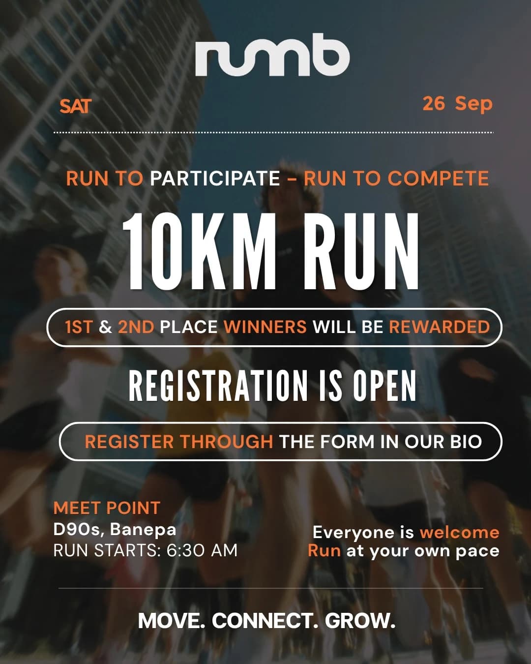 10K Community Run — Week 10 poster