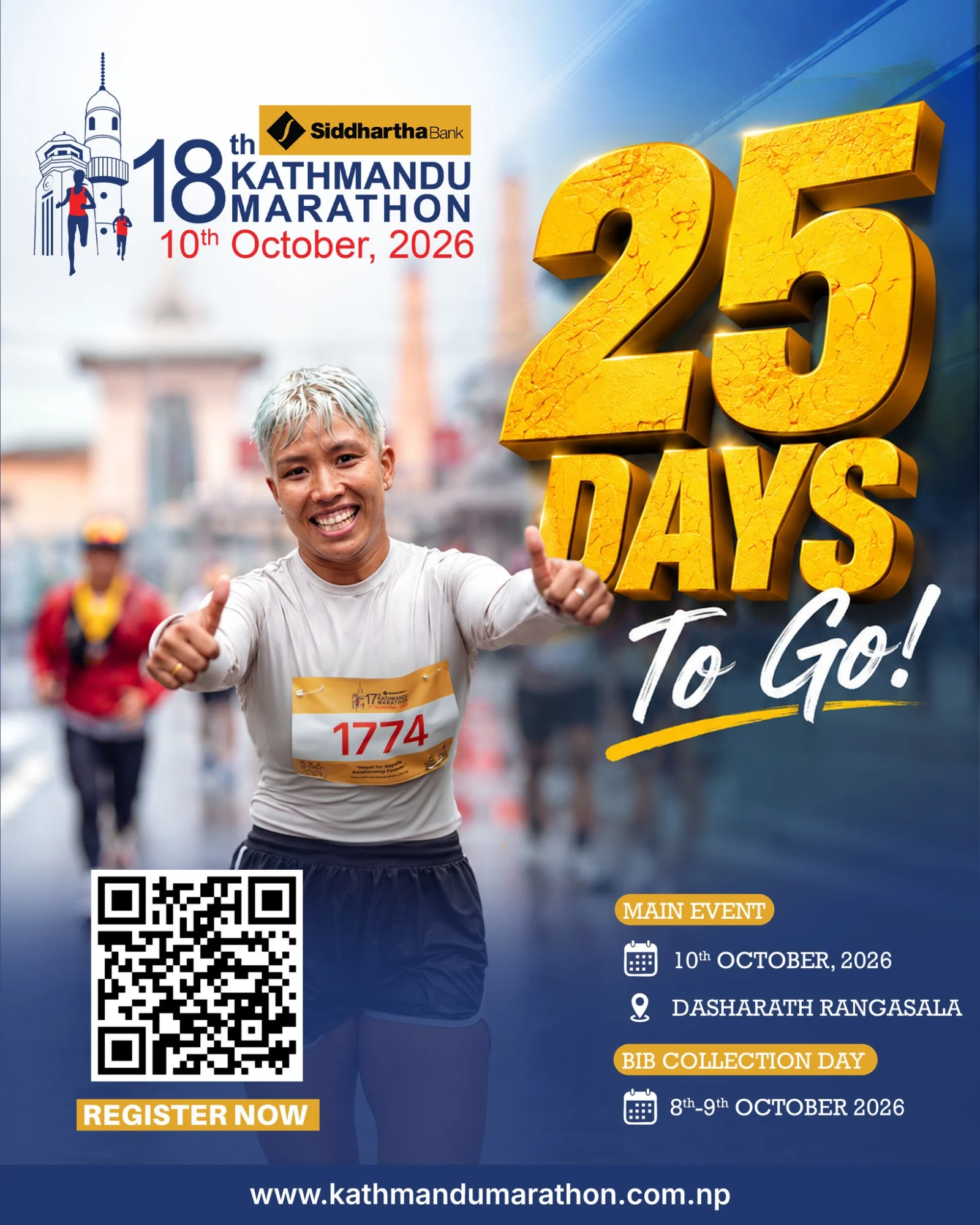 18th Kathmandu Marathon 2026 poster