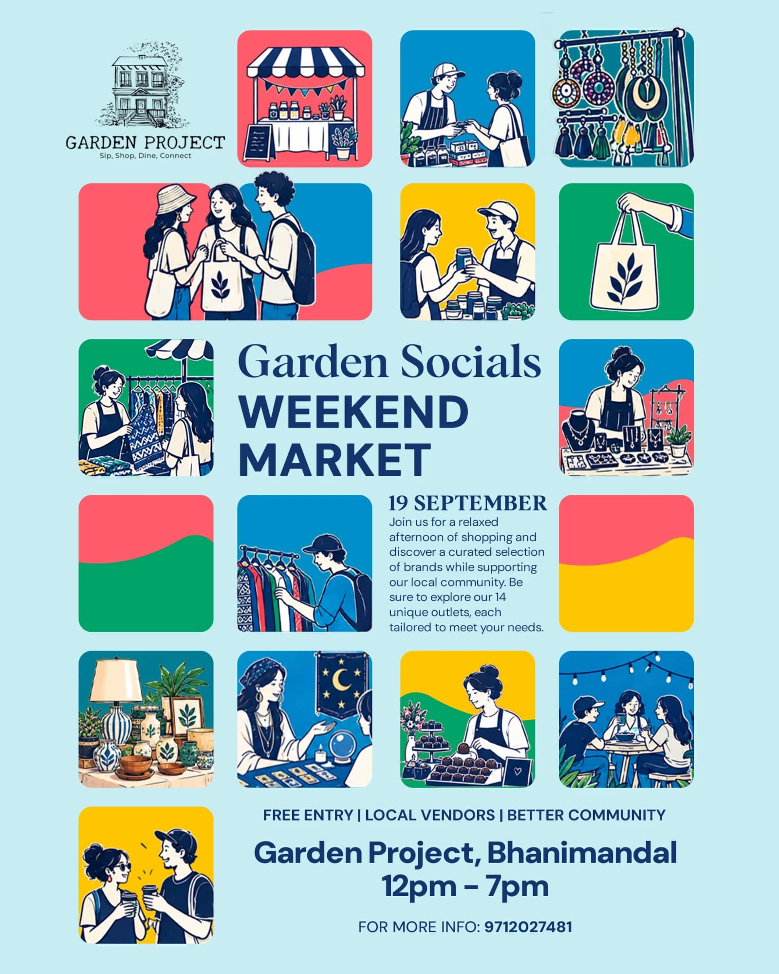 The Garden Project Weekend Market poster