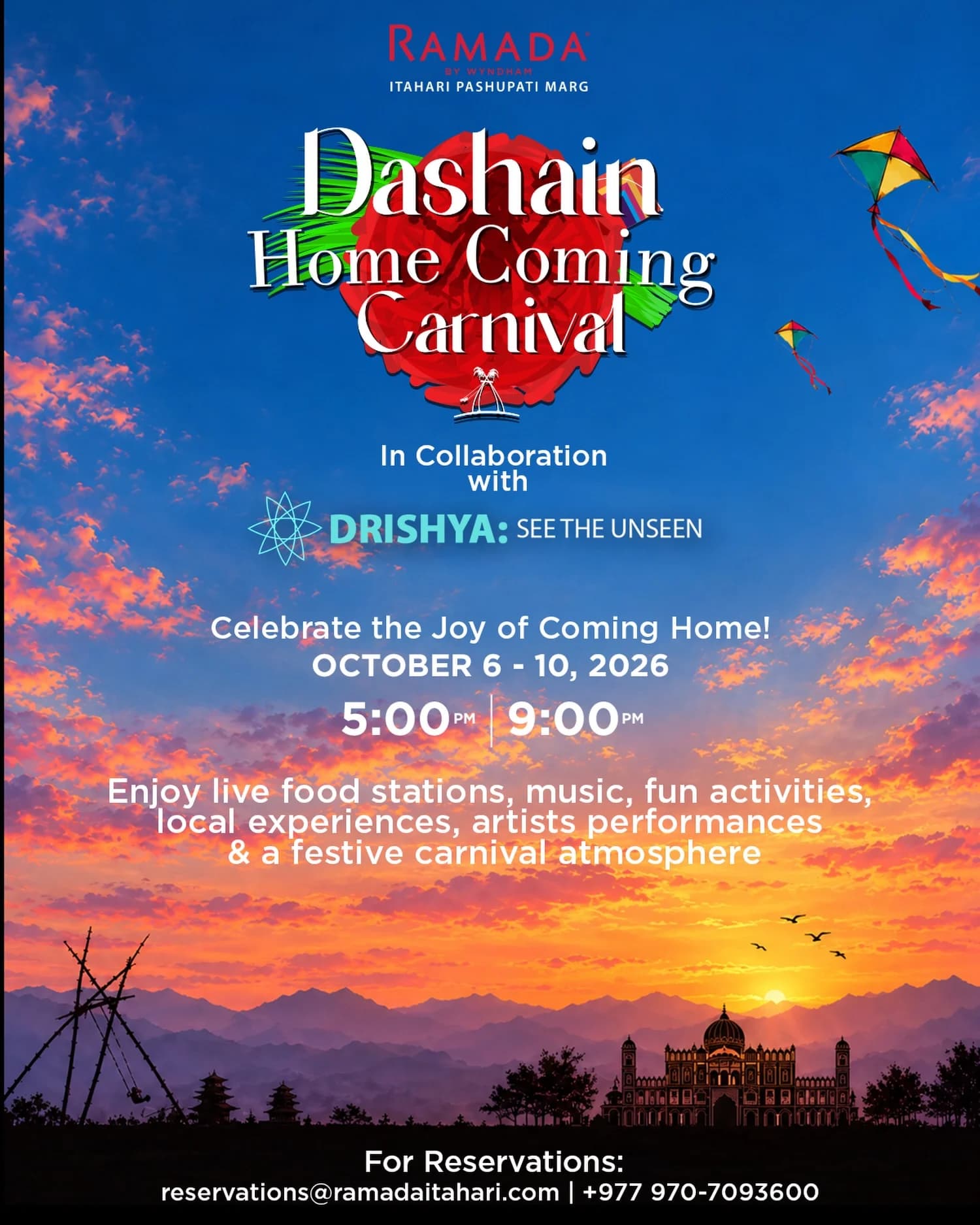 Dashain Home Coming Carnival poster