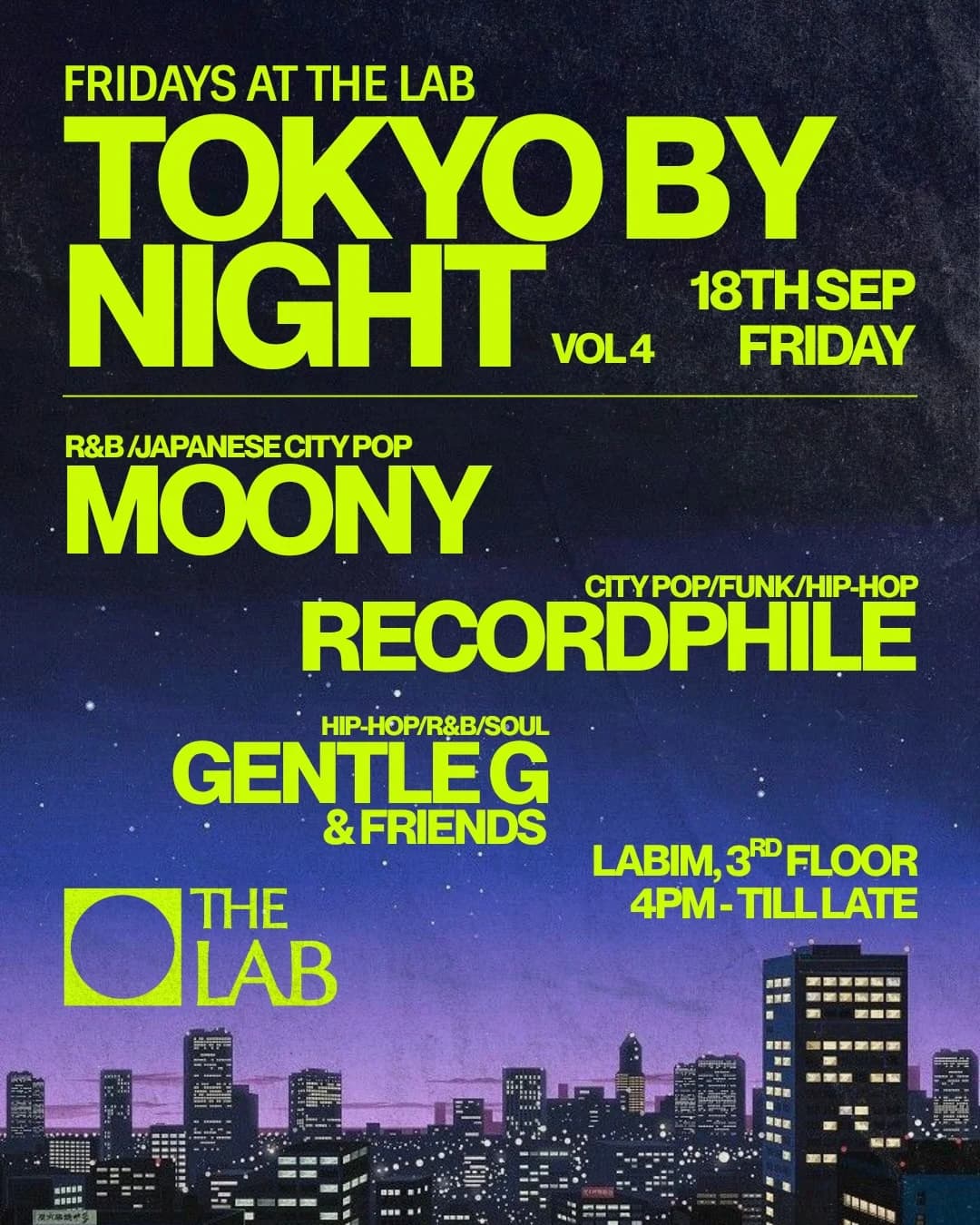 Fridays at The Lab: Tokyo by Night Vol. 4 poster