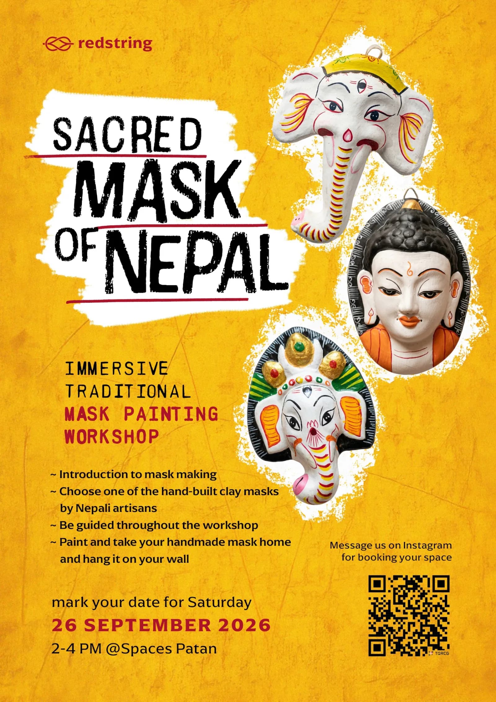 Sacred Mask of Nepal – Traditional Mask Painting Workshop poster