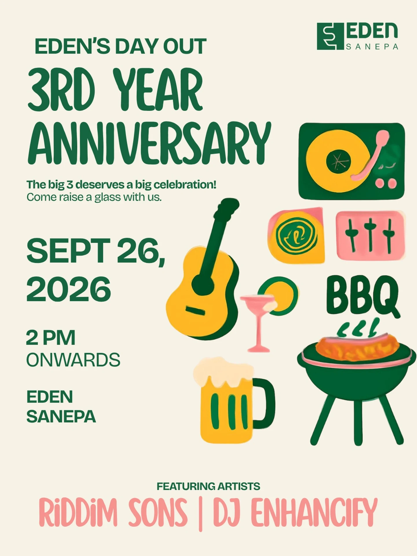 Eden's Day Out – 3rd Year Anniversary poster
