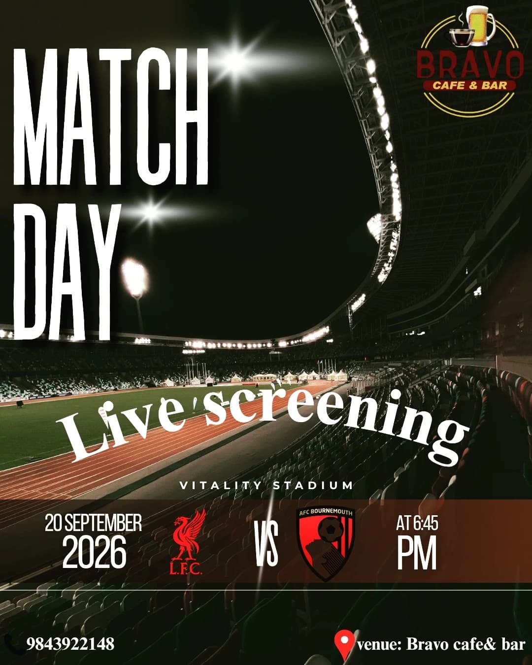 Liverpool vs AFC Bournemouth - Live Screening poster