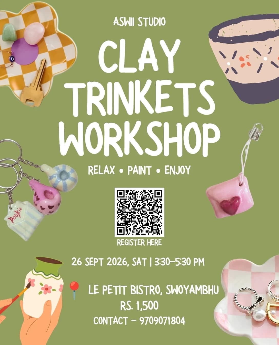 Clay Trinkets Workshop poster