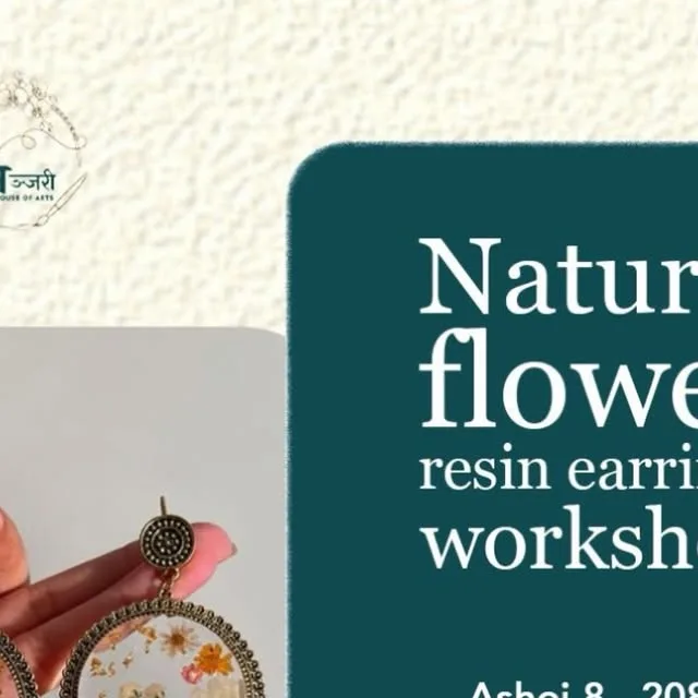 Natural Flower Resin Earrings Workshop poster