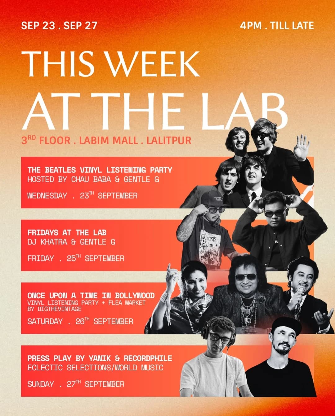 The Beatles Vinyl Listening Party poster