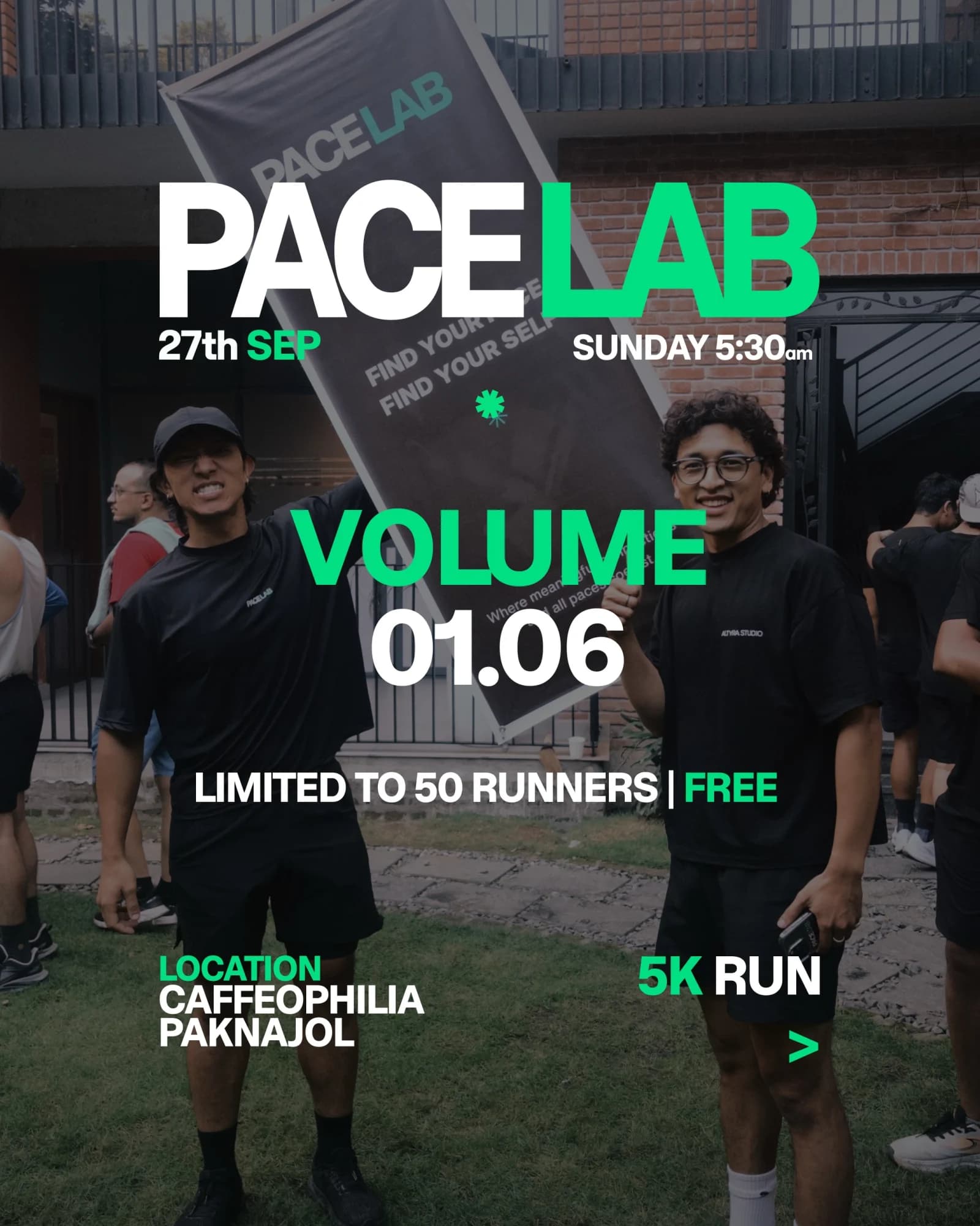 PaceLab Vol. 01.06 – Free 5K Social Run poster