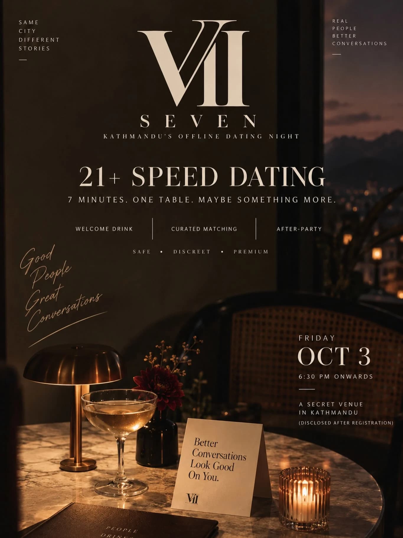 SEVEN — 21+ Speed Dating Night poster