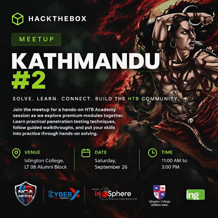 Hack The Box Meetup: Kathmandu #2 poster