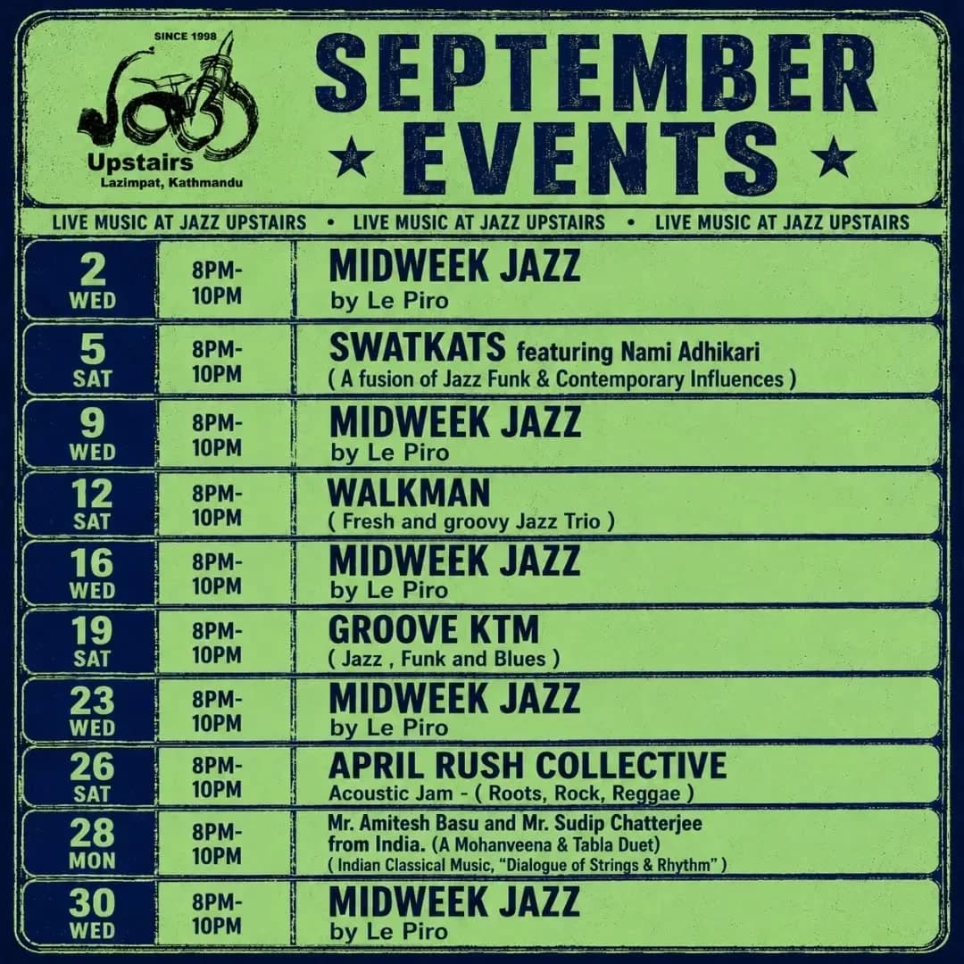 Midweek Jazz by Le Piro at Jazz Upstairs poster
