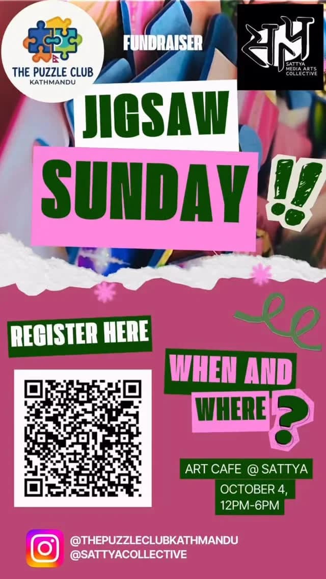 Jigsaw Sunday: Fundraiser at Art Cafe, Sattya poster