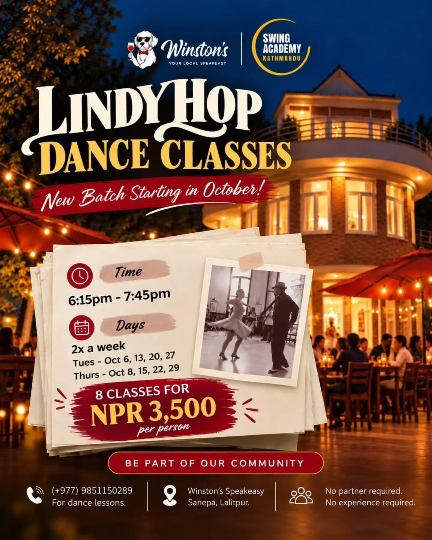 Lindy Hop Dance Classes: New Batch (Class 1) poster
