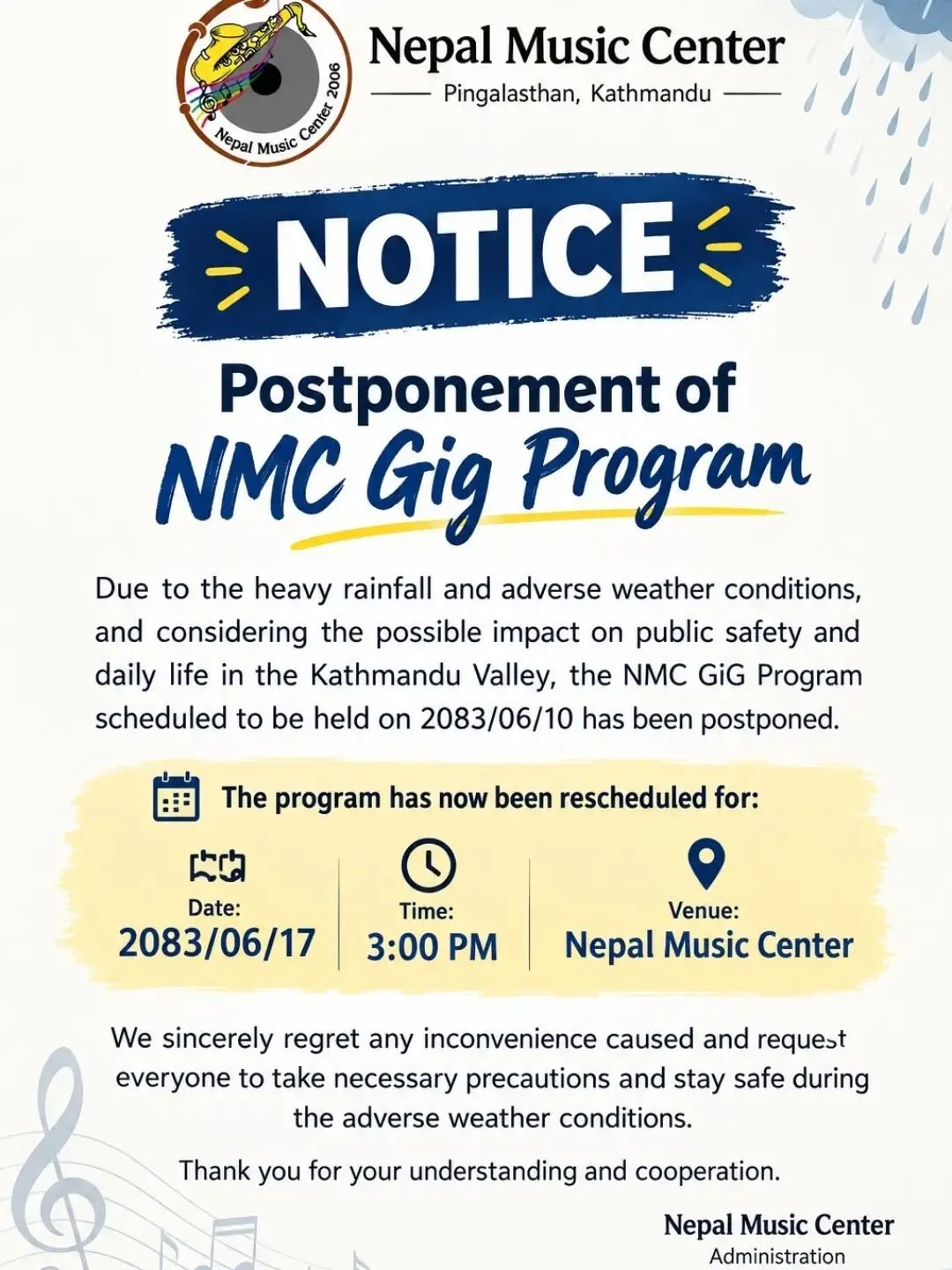 NMC Gig at Nepal Music Center poster