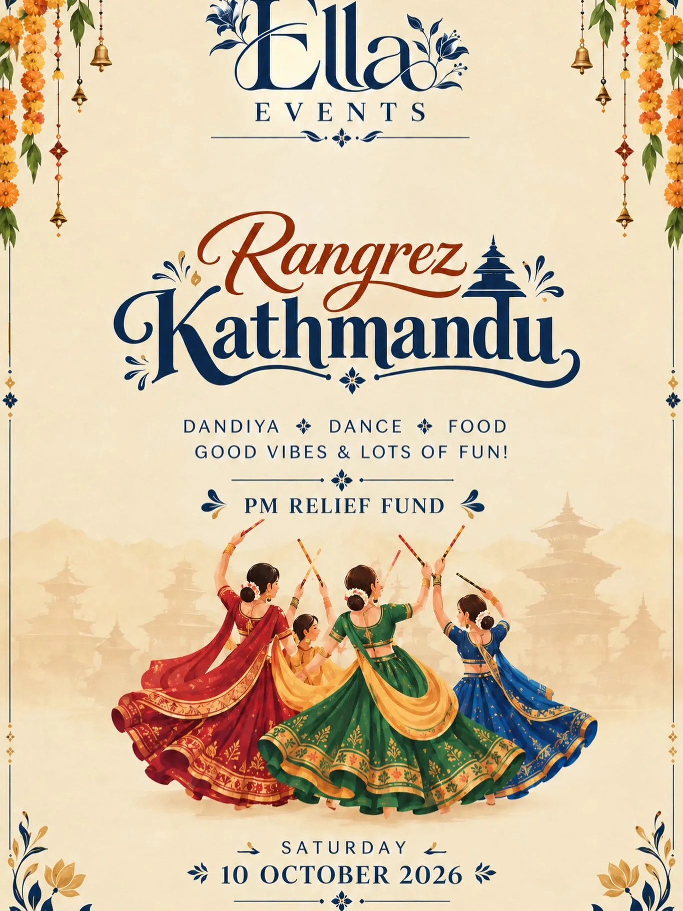 Rangrez Kathmandu — Garba & Dandiya Night poster