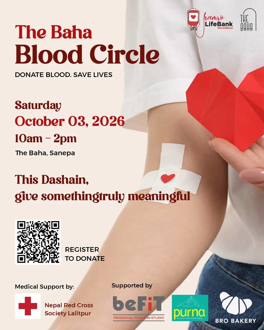 The Baha Blood Circle: Blood Donation Drive poster