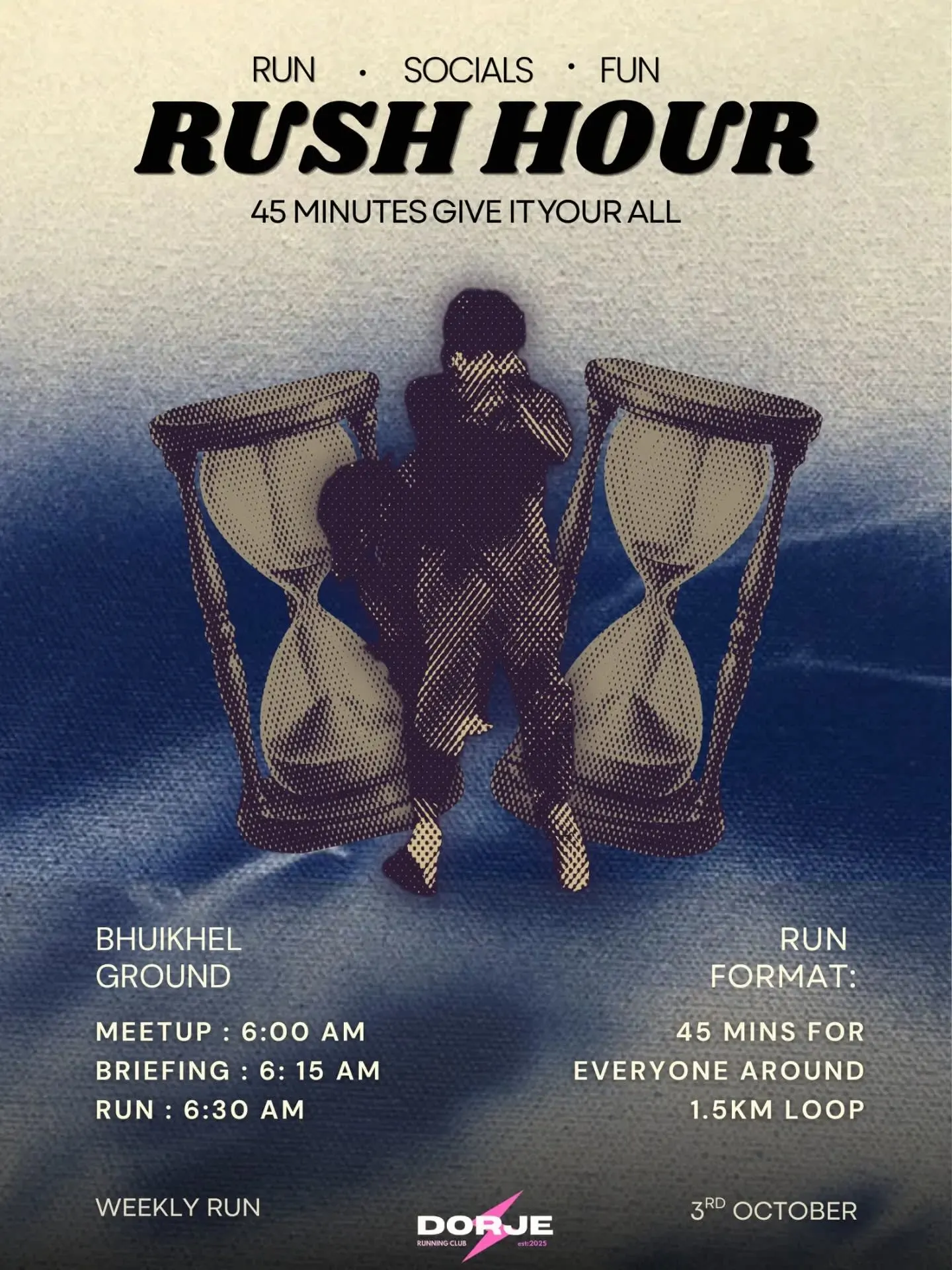 Rush Hour – DORJE Run Club 21 poster