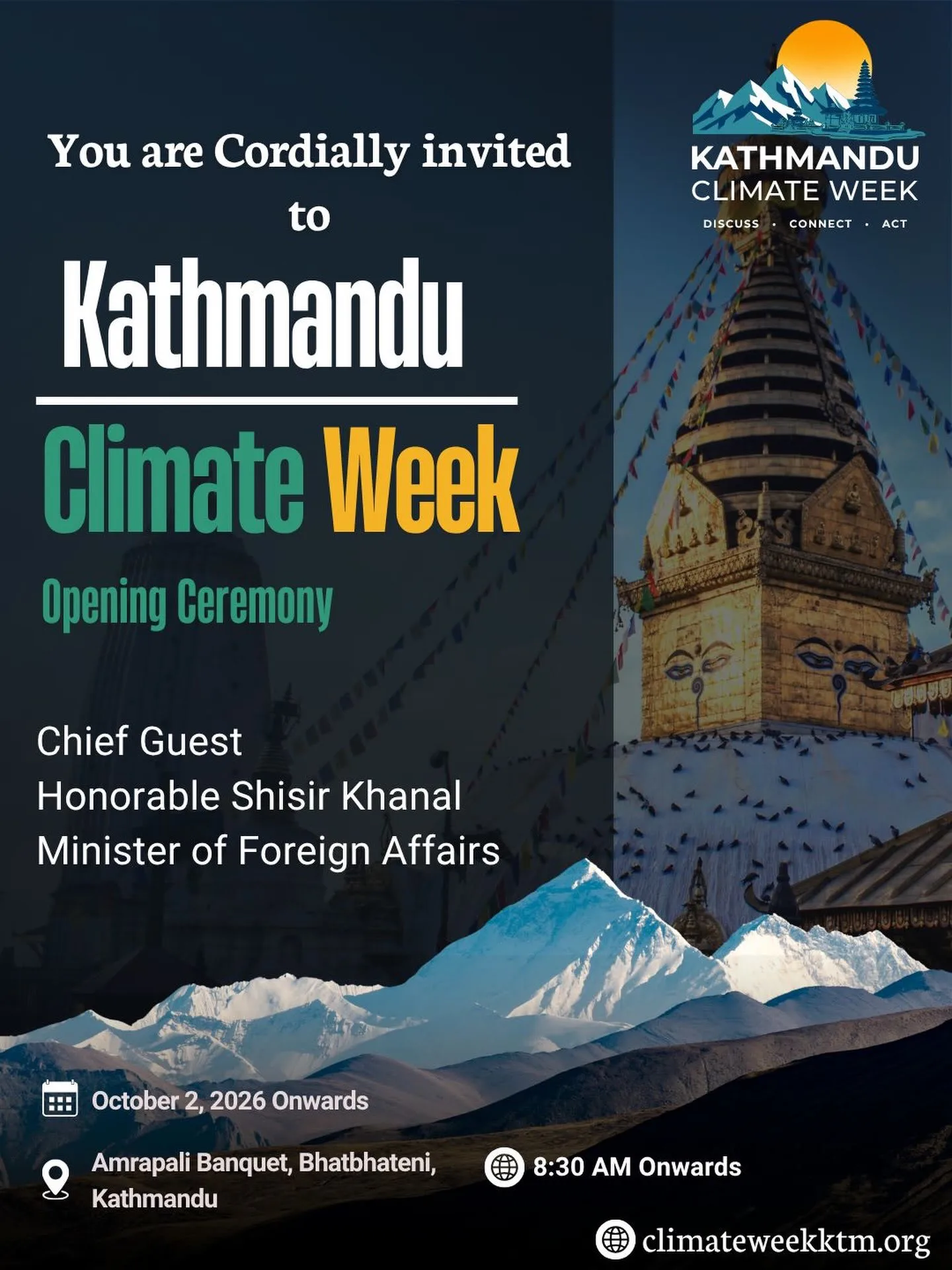 Kathmandu Climate Week 2026 poster