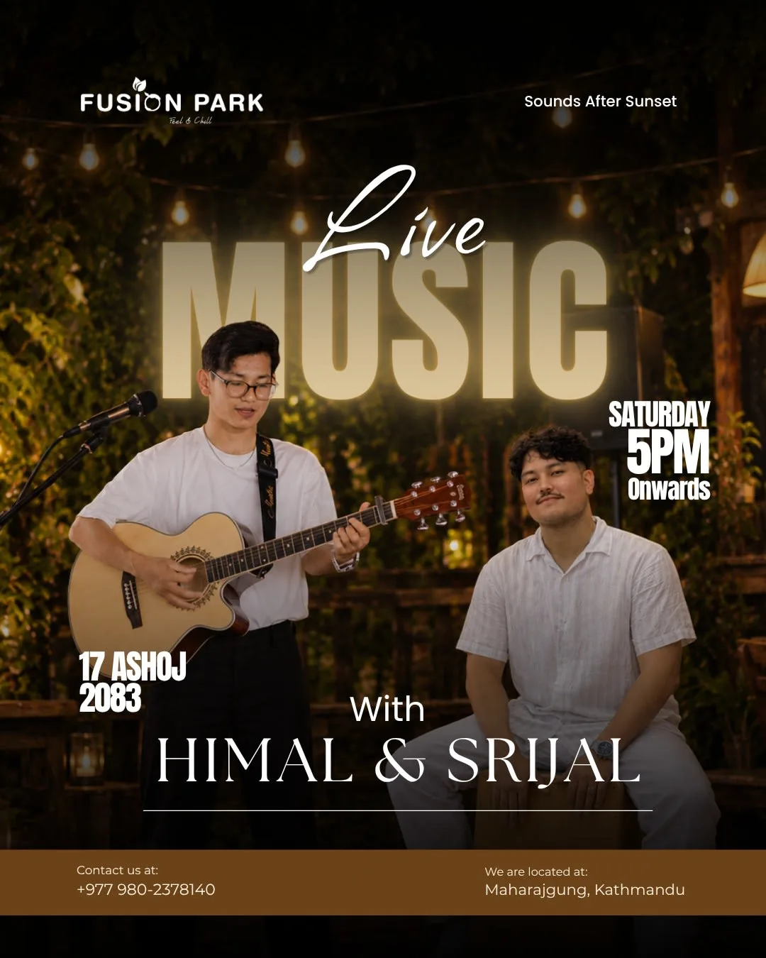 Sounds After Sunset: Himal & Srijal Live at Fusion Park poster