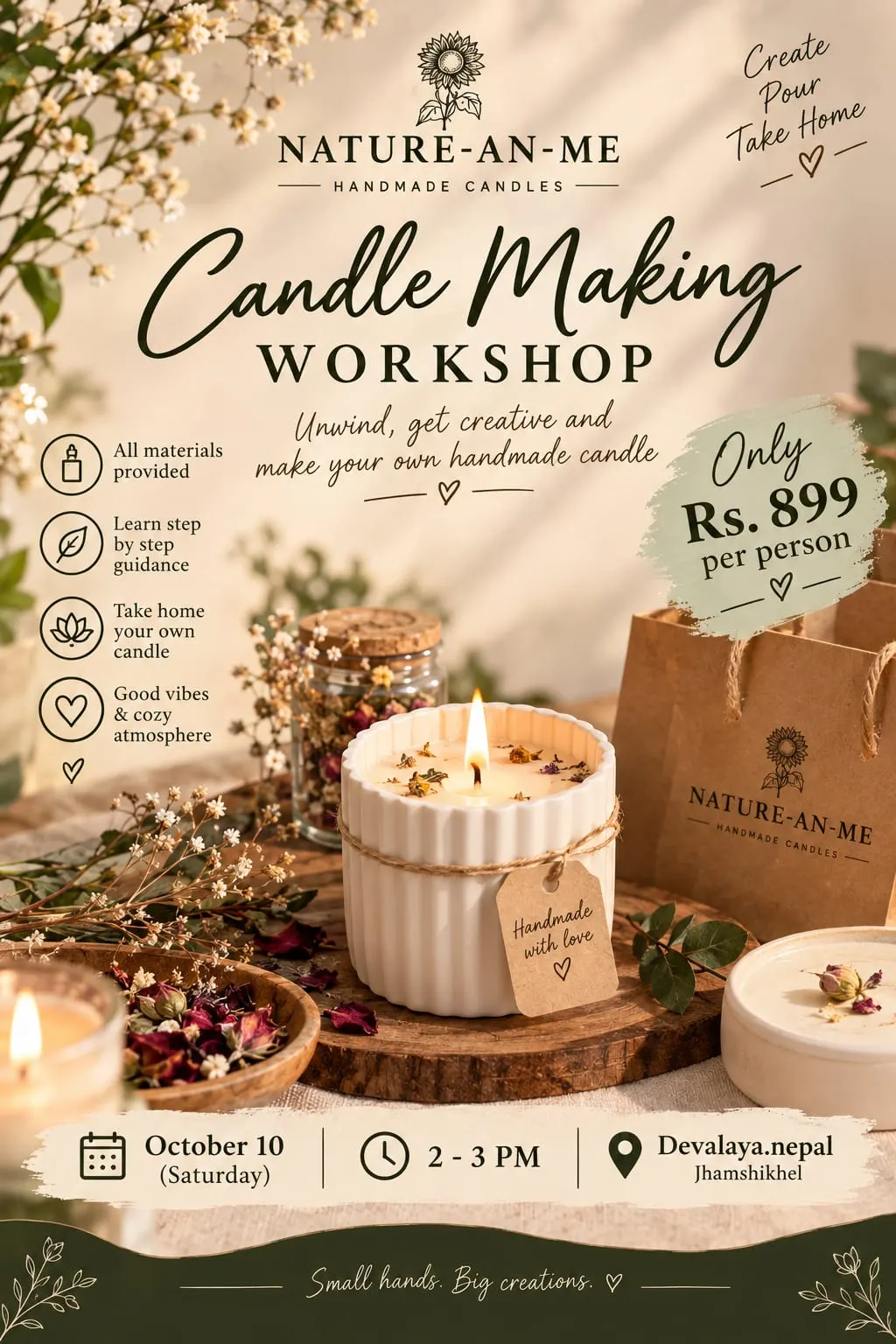 Candle making workshop poster