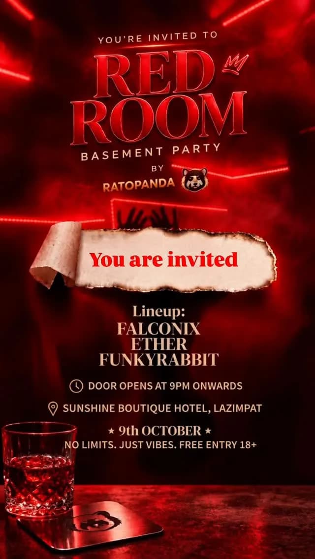 Red Room: Basement Party by Rato Panda poster