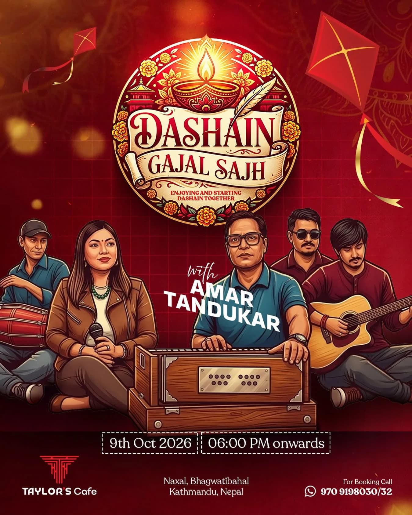 Dashain Gajal Sajh with Amar Tandukar at Taylor's Cafe poster
