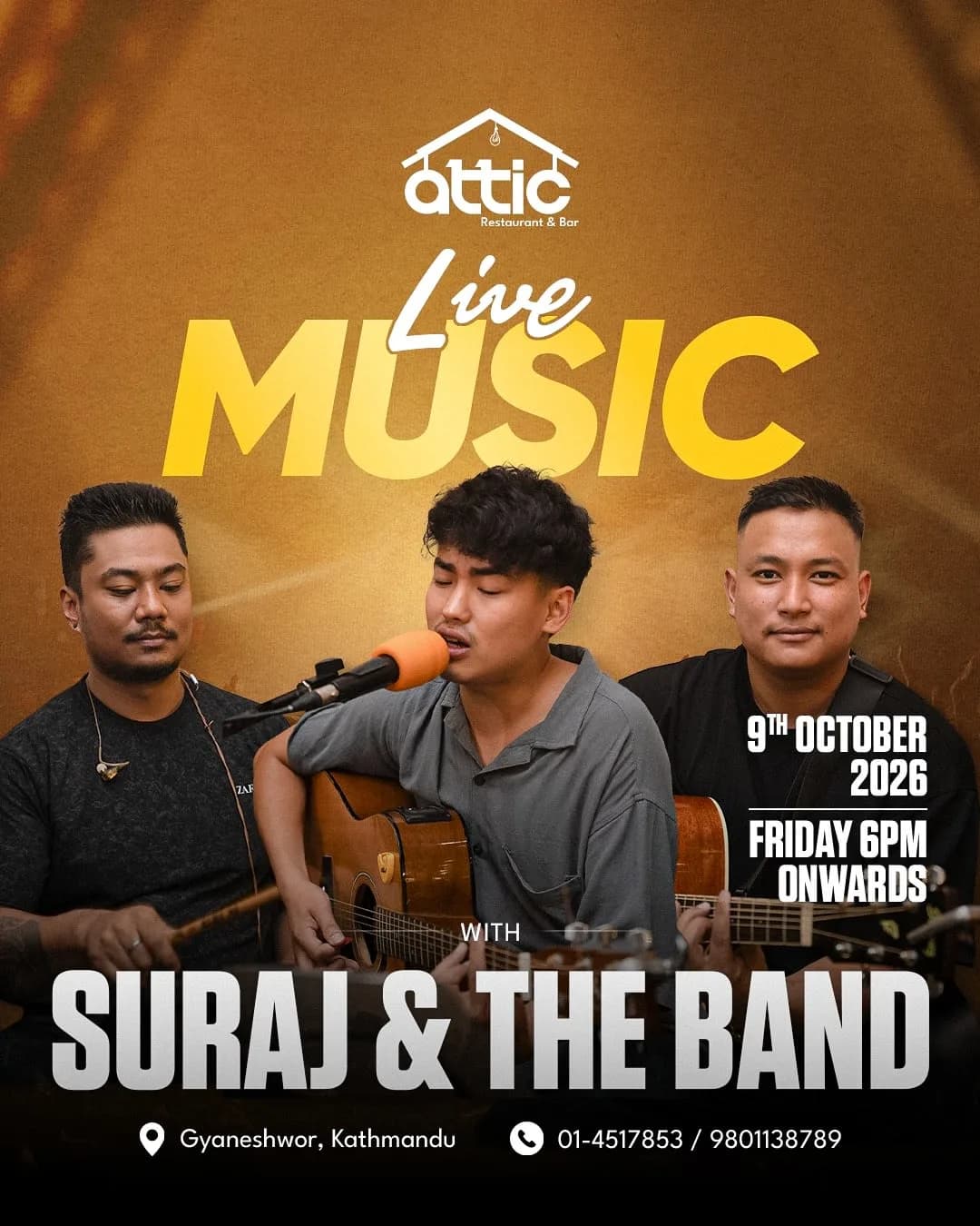 Suraj & The Band Live at Attic poster