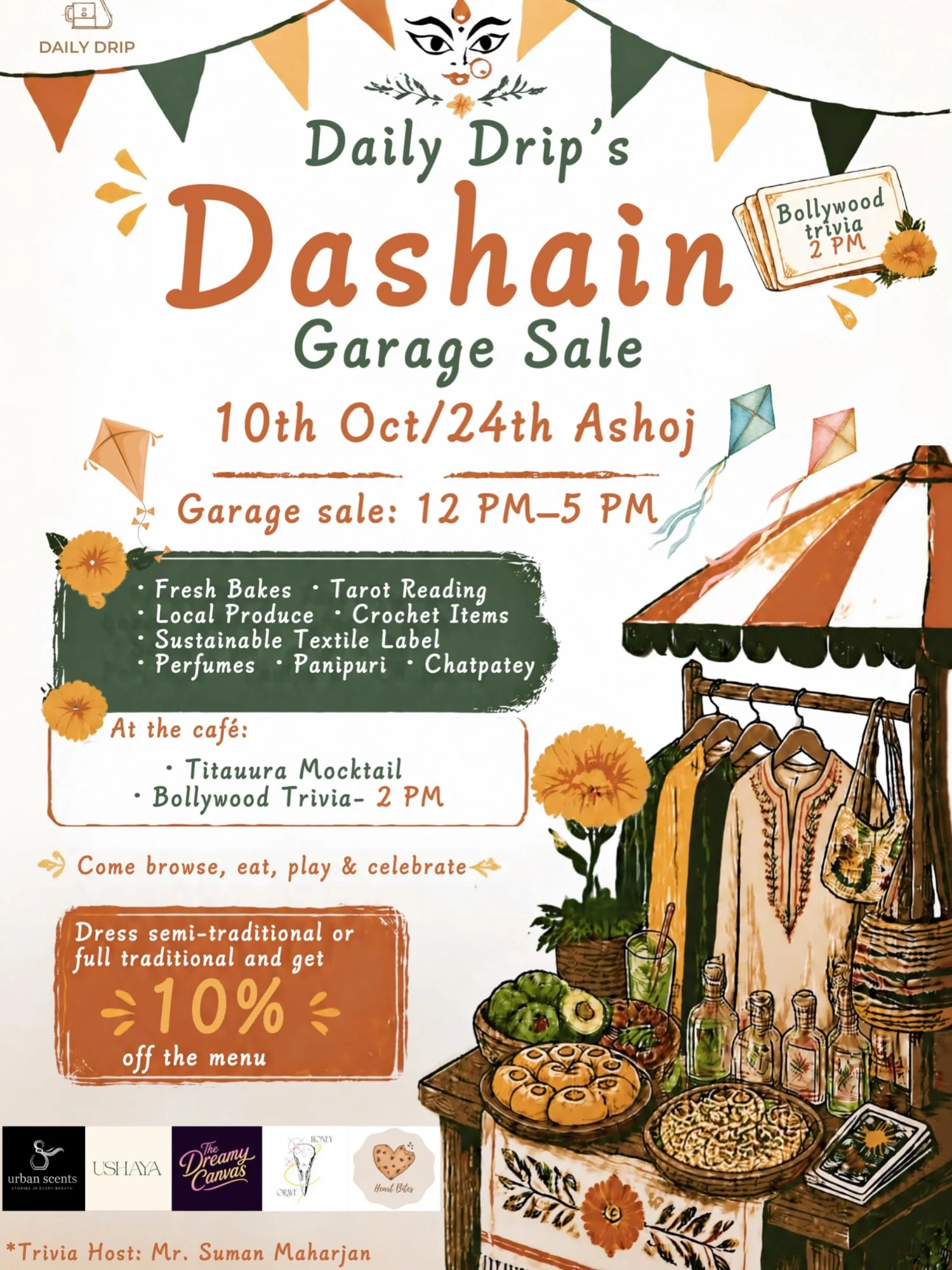 Daily Drip's Dashain Garage Sale poster