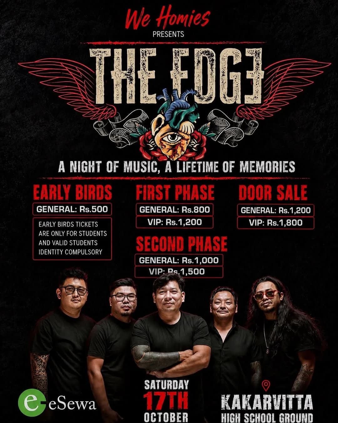 Dashain Music Fest 2083: The Edge Band & Tribal Rain in Kakarvitta poster