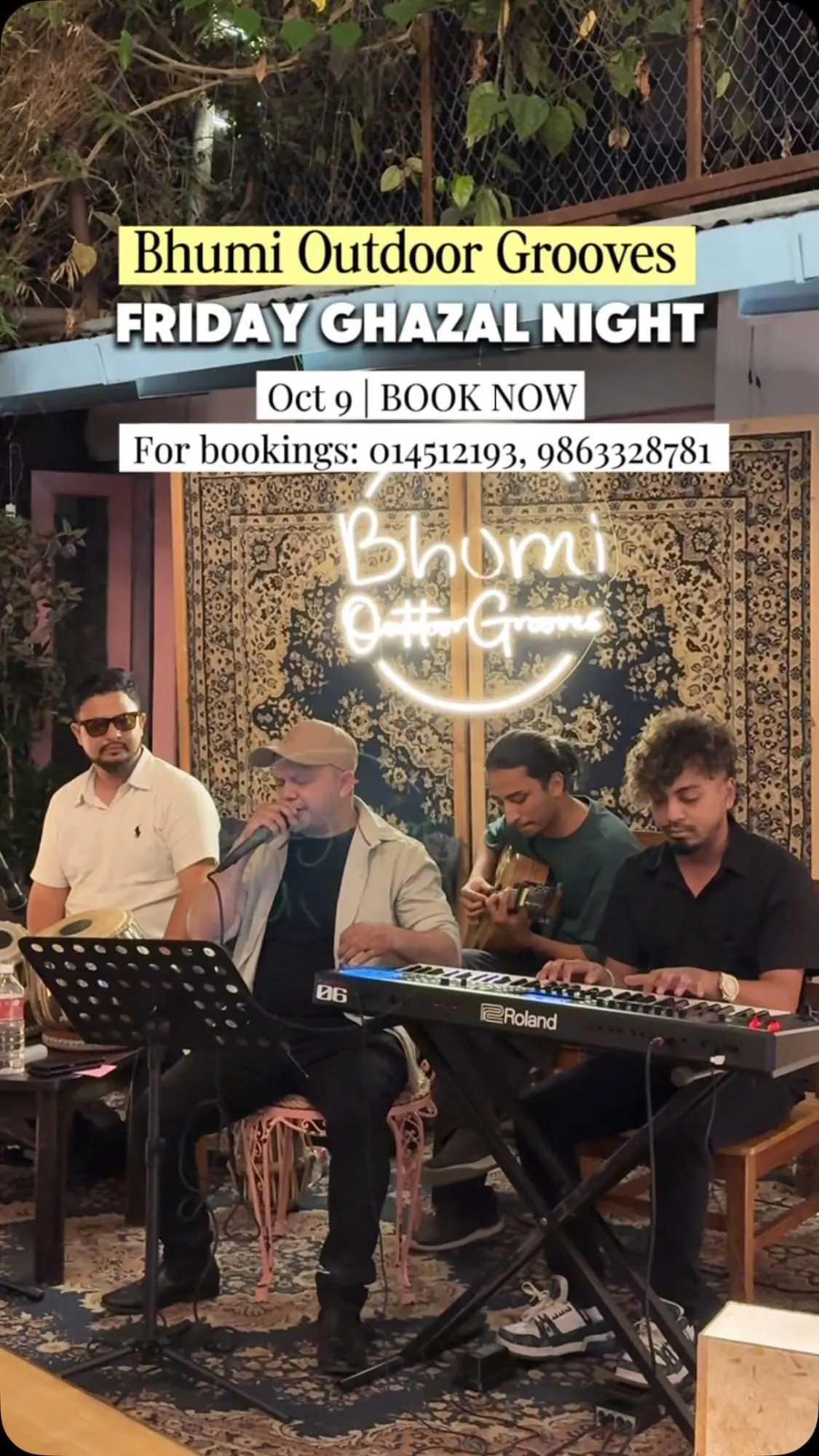 Friday Ghazal Night with Bishwo Nepali & The Band at Bhumi poster