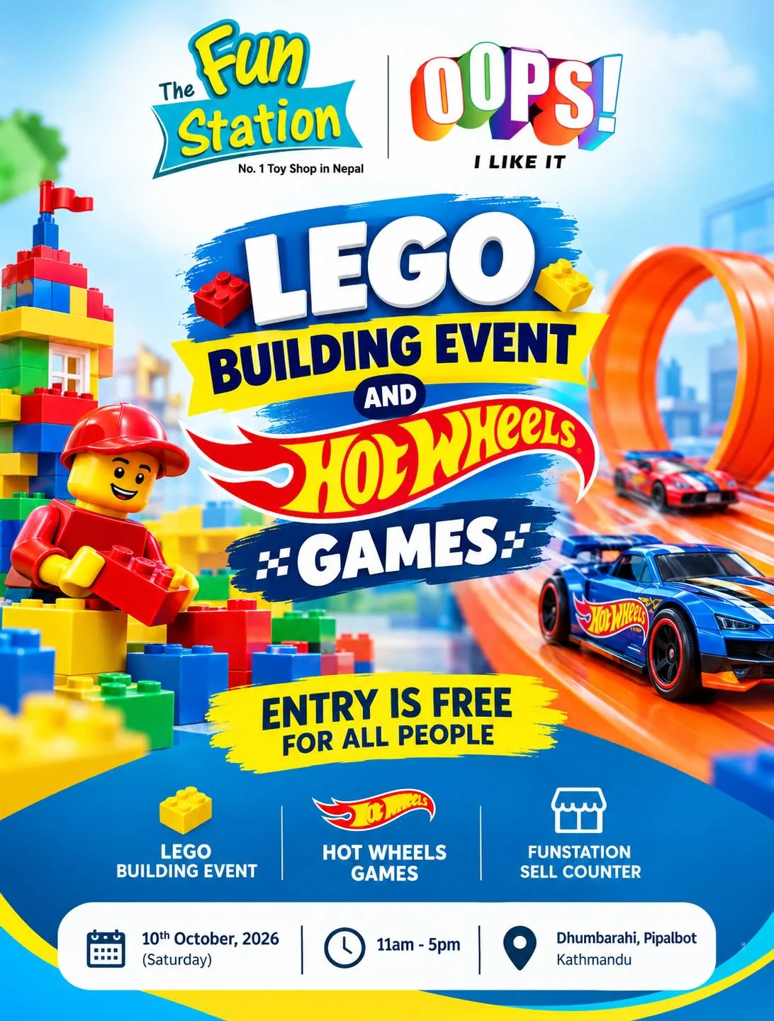LEGO Building & Hot Wheels Games by FunStation at OOPS! poster